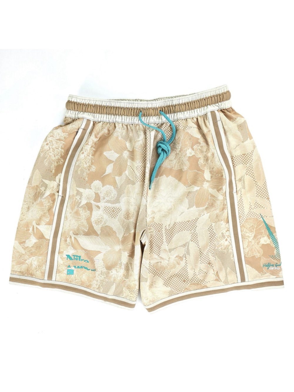 Nike DNA+ Dri-FIT Shorts Men L Floral Tan Hemp Teal DV0015-200 Streetwear